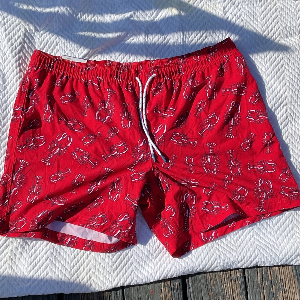 Red Lobster Print Men's Shorts Men’s XXL